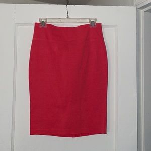 Hot pink pencil skirt